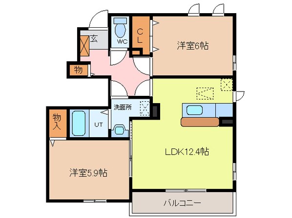 近鉄弥富駅 徒歩9分 1階の物件間取画像